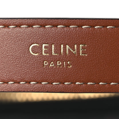 Celine Triomphe Canvas Calfskin Ava Shoulder Bag Tan 6 of 13