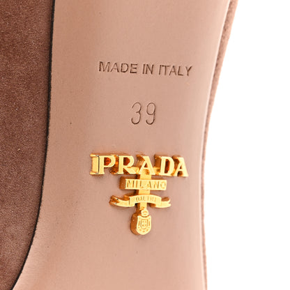 Prada Camoscio Basic 90mm Pumps 39 Dark Rose 8 of 9