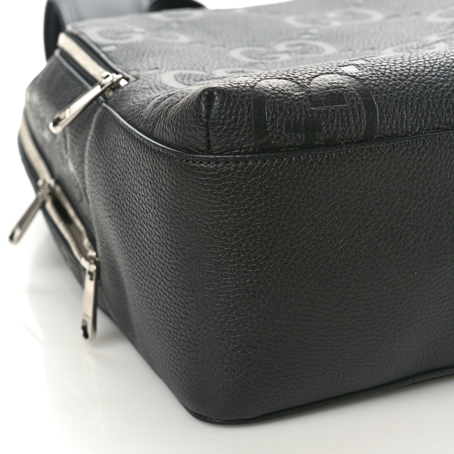Calfskin Jumbo GG Embossed Large Backpack Black