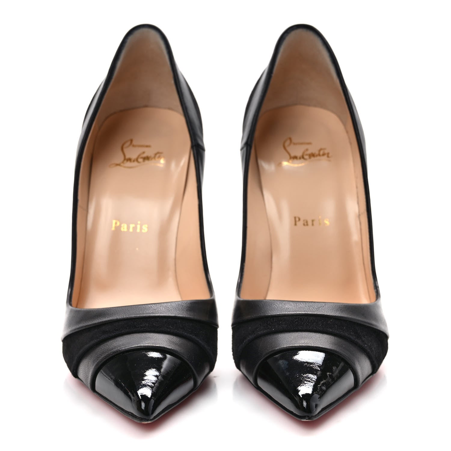 Christian Louboutin Patent Nappa Veau Velours Eklectica 120 Pumps 39 Black 2 of 8