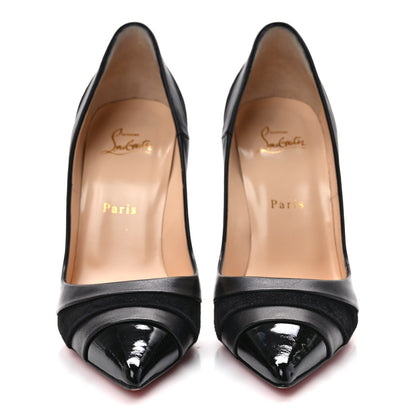 Christian Louboutin Patent Nappa Veau Velours Eklectica 120 Pumps 39 Black 2 of 8