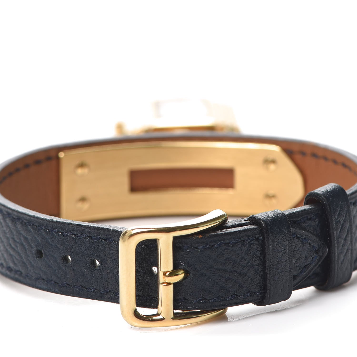 Hermes Stainless Steel Epsom 20mm Kelly Cadena Quartz Watch Noir 3 of 4