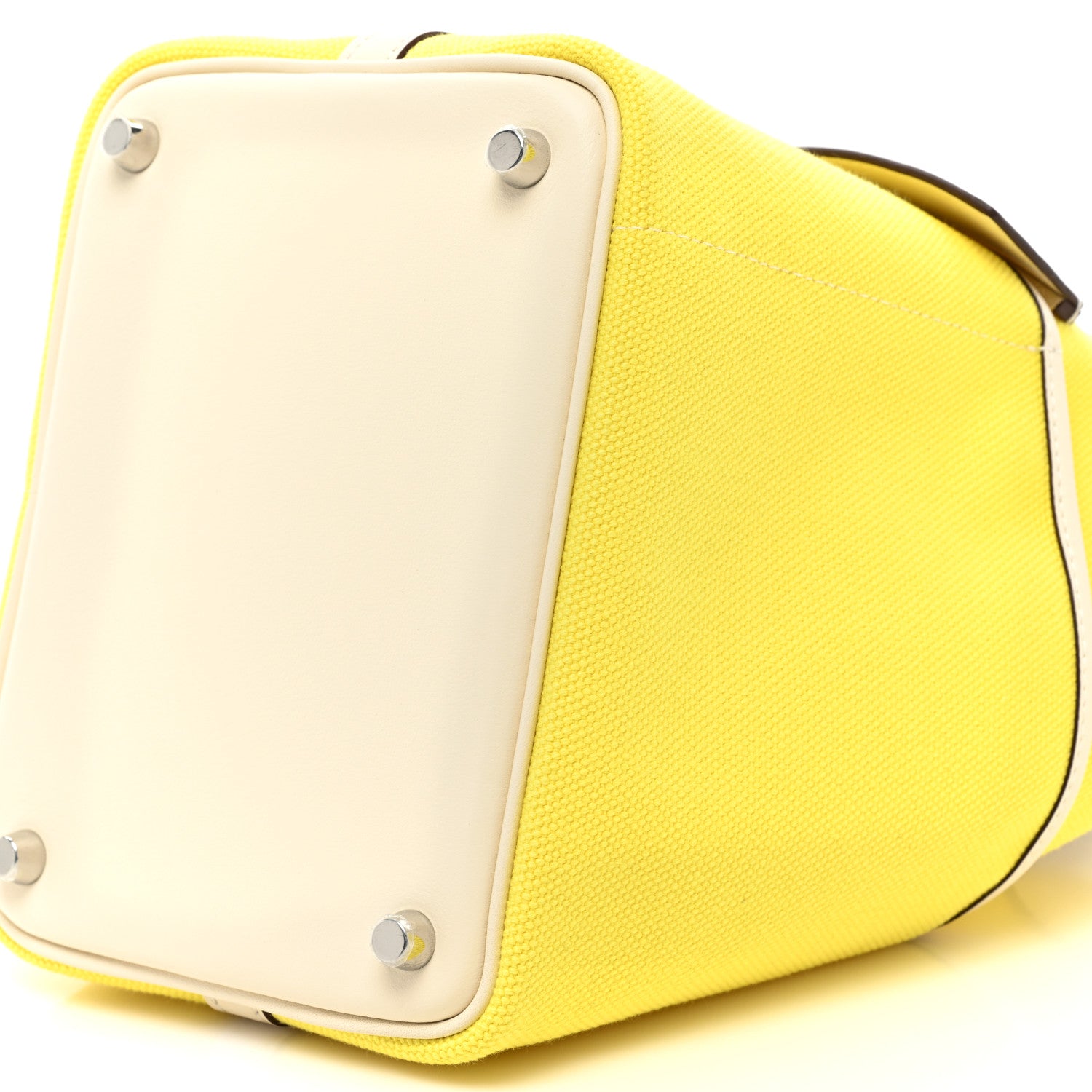 Hermes Toile Goeland Swift Cargo Picotin Lock 18 Jaune Citron Nata 7 of 7