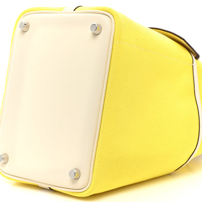 Hermes Toile Goeland Swift Cargo Picotin Lock 18 Jaune Citron Nata 7 of 7