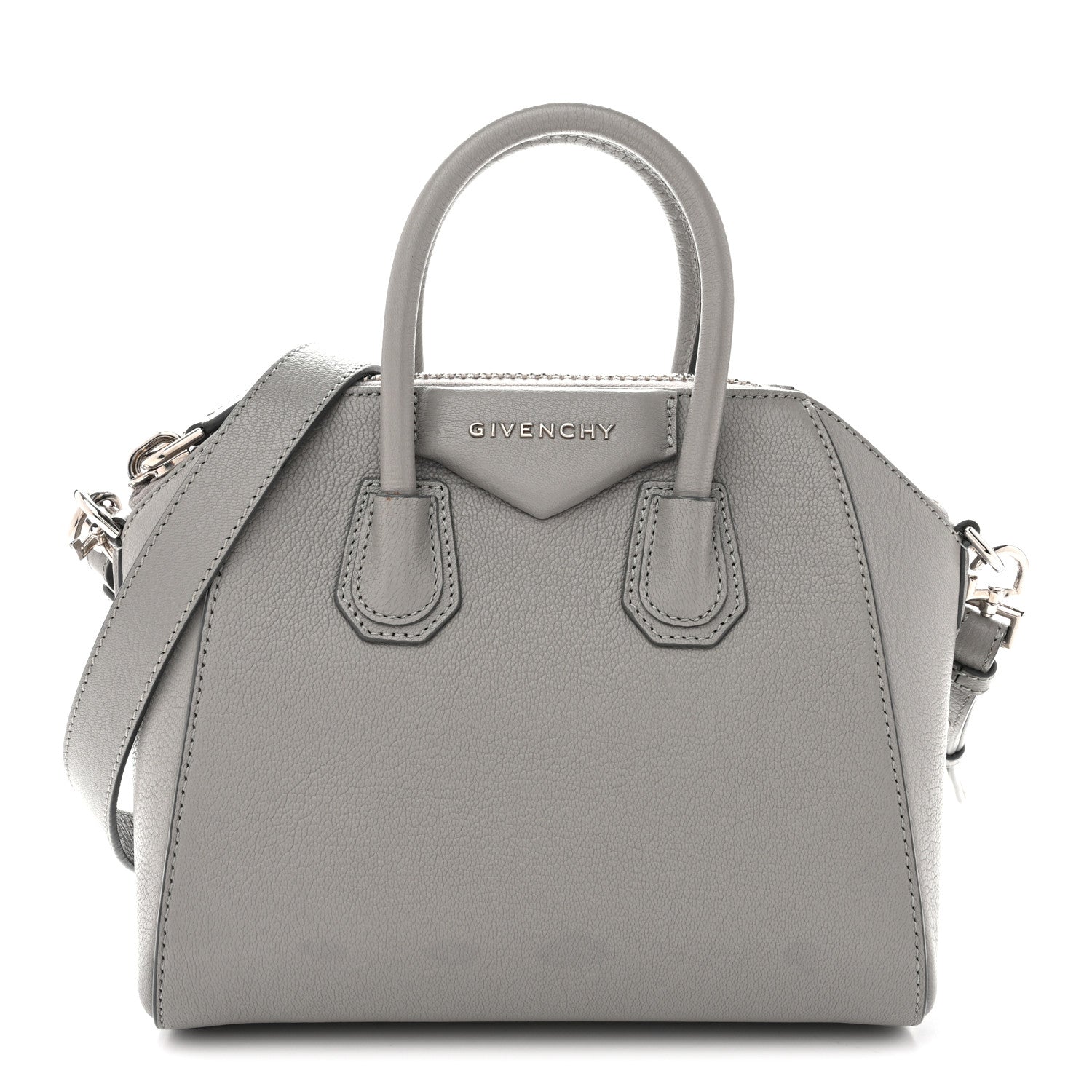 Givenchy Sugar Goatskin Mini Antigona Pearl Grey 1 of 12