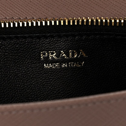 Prada Saffiano Lux Monocrome Chain Wallet Cipria 7 of 12