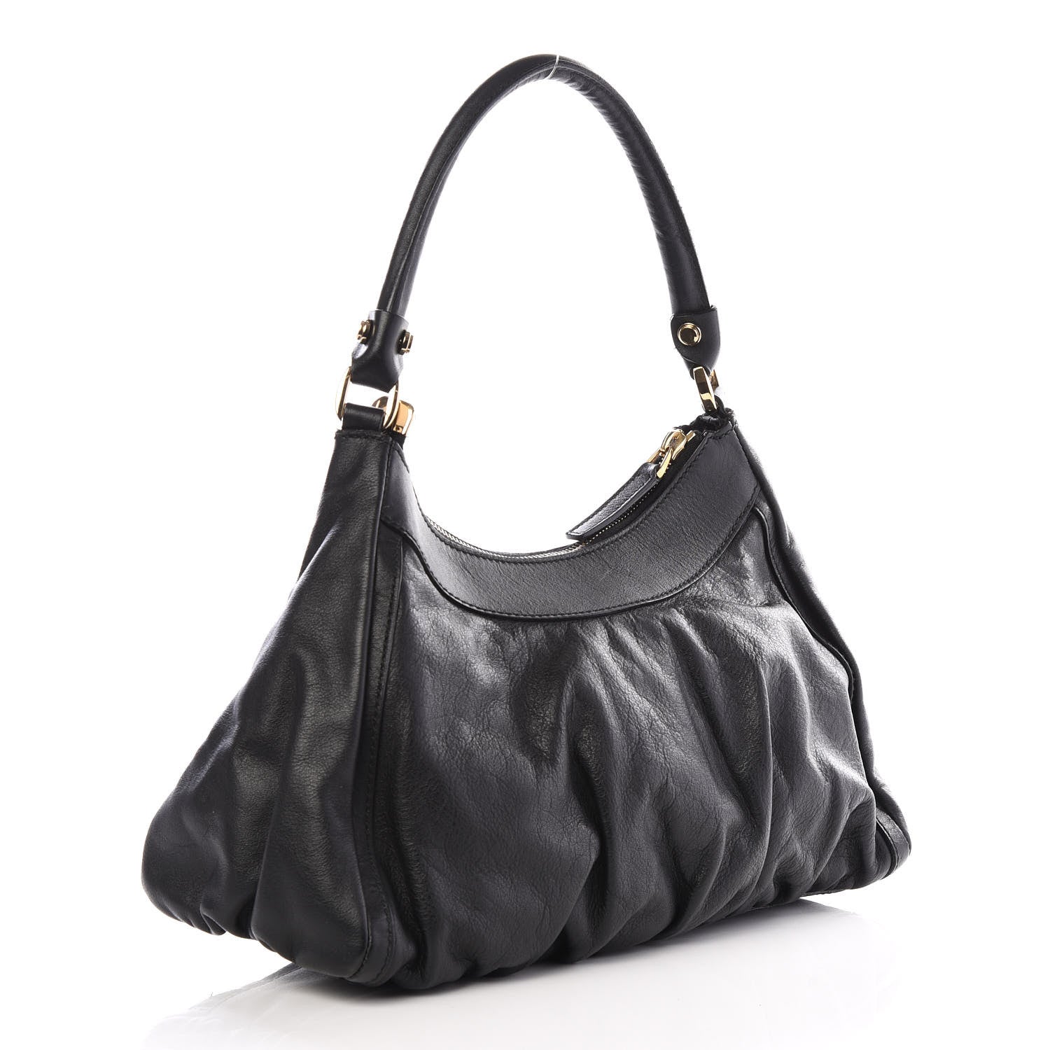 Gucci Calfskin Medium D Gold Ring Hobo 2 of 9