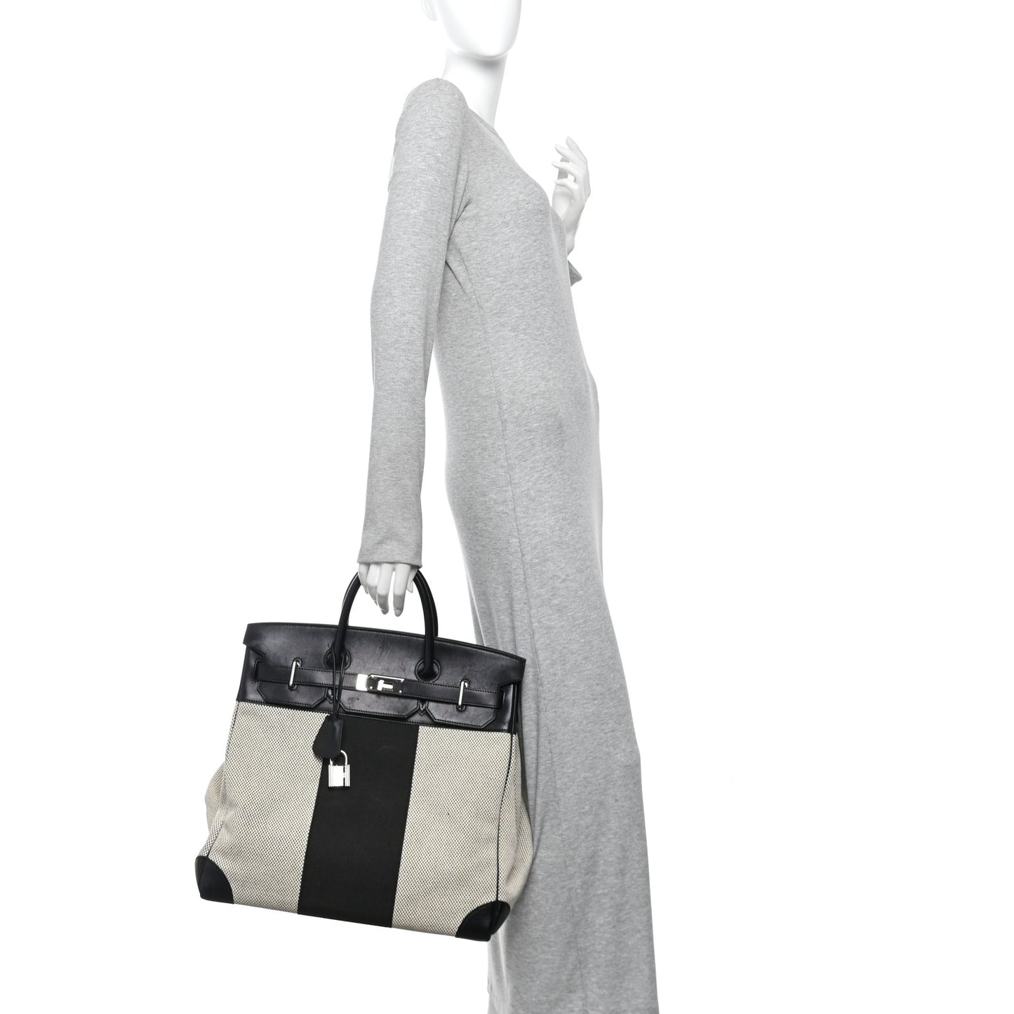 Hunter Criss Viking Evergrain Flag HAC Birkin 40 Ecru Black