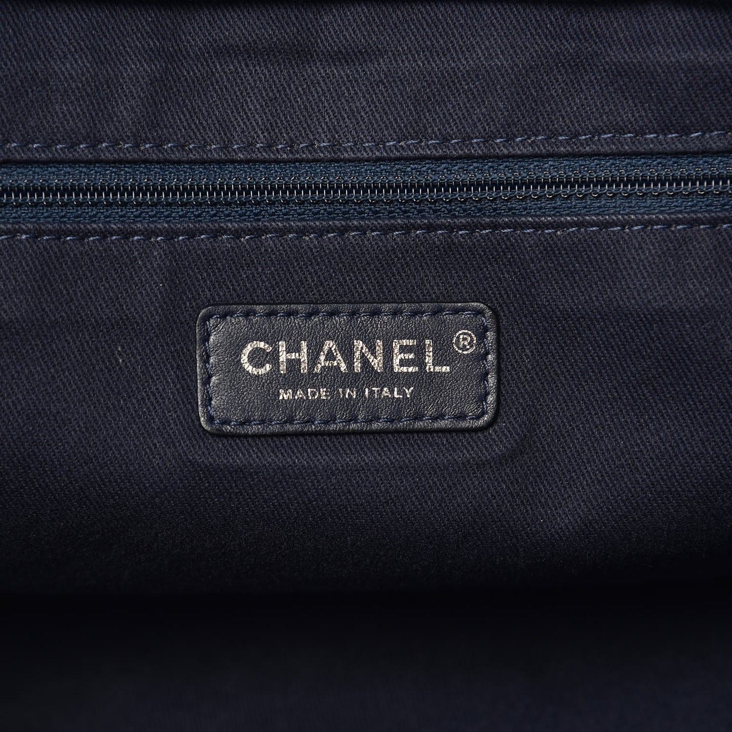 Canvas Large Shopping Tote Dark Blue