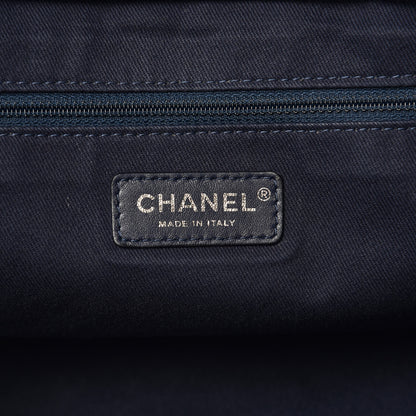 Chanel Canvas Large Shopping Tote Dark Blue 6 of 11