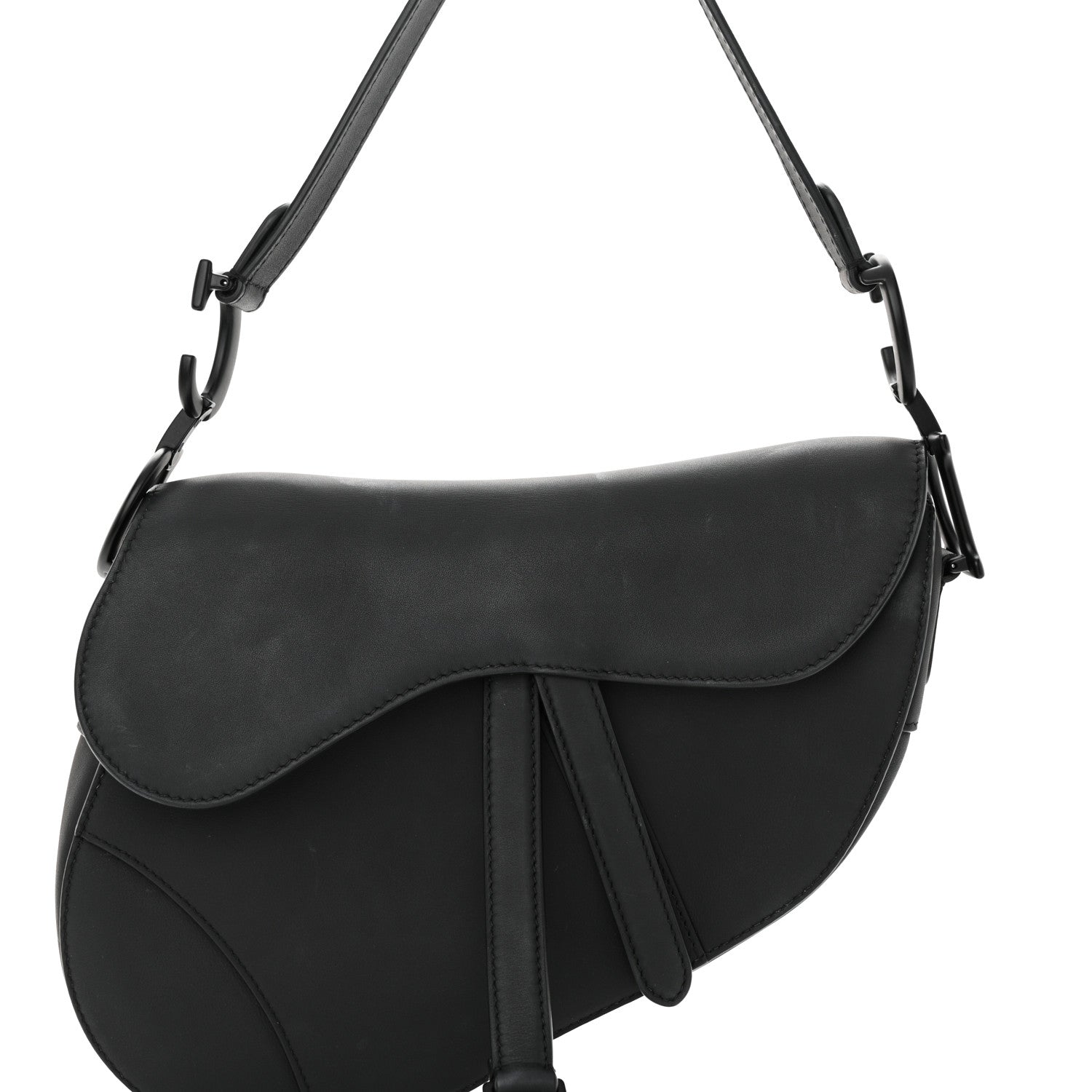 Christian Dior Ultra Matte Calfskin Saddle Bag Black 8 of 13