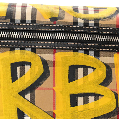 Burberry Vintage Check Graffiti Print Sonny Bum Bag Archive Yellow 8 of 11