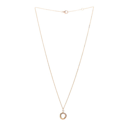 Cartier 18K Pink Yellow White Gold Diamond Trinity Pendant Necklace 3 of 5