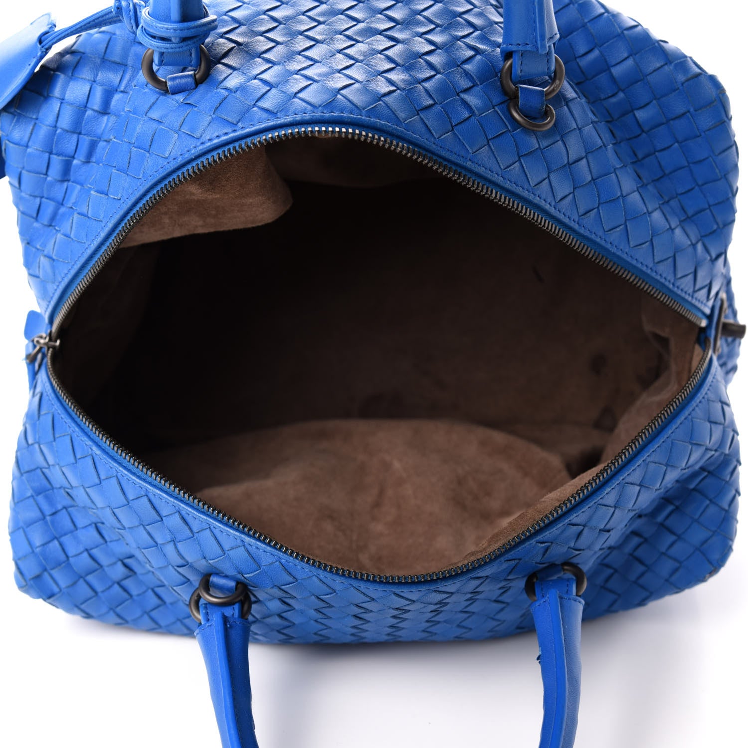 Bottega Veneta Nappa Intrecciato Boston Signal Blue 5 of 14