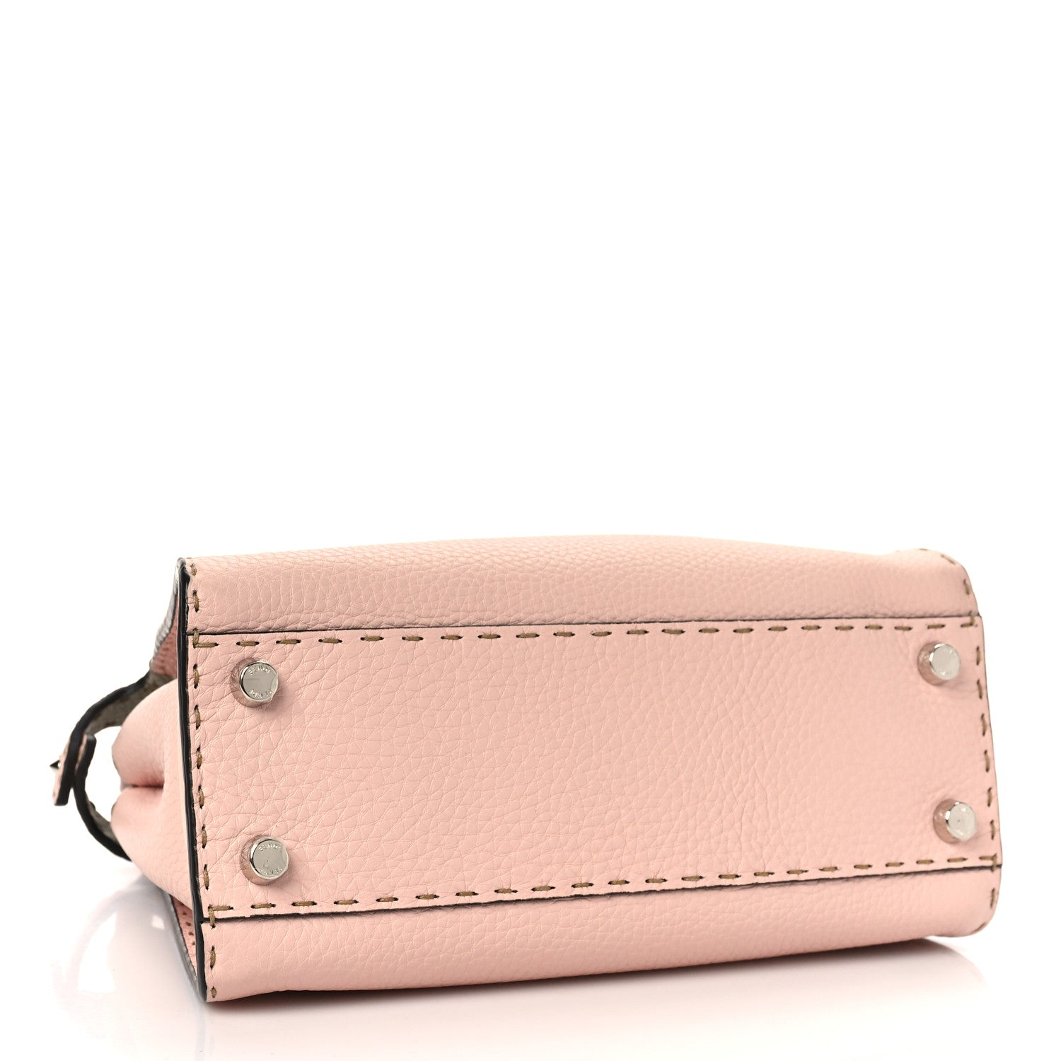 Fendi Cuoio Romano Selleria Bi-Color Medium Peekaboo Iconic Essentially Satchel Cipria Latte 4 of 9
