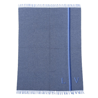 Louis Vuitton Wool Cashmere Classic Throw Navy 1 of 3