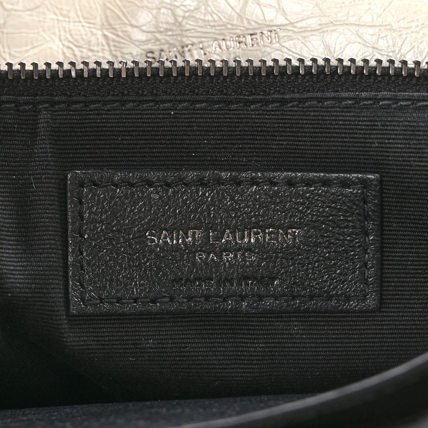 Crinkled Calfskin Matelasse Monogram Medium Niki Chain Satchel Ivory