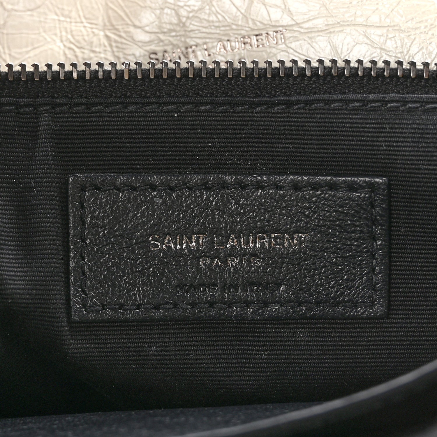 Saint Laurent Crinkled Calfskin Matelasse Monogram Medium Niki Chain Satchel Ivory 6 of 11