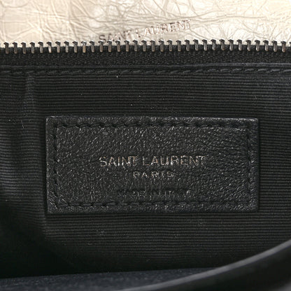 Saint Laurent Crinkled Calfskin Matelasse Monogram Medium Niki Chain Satchel Ivory 6 of 11