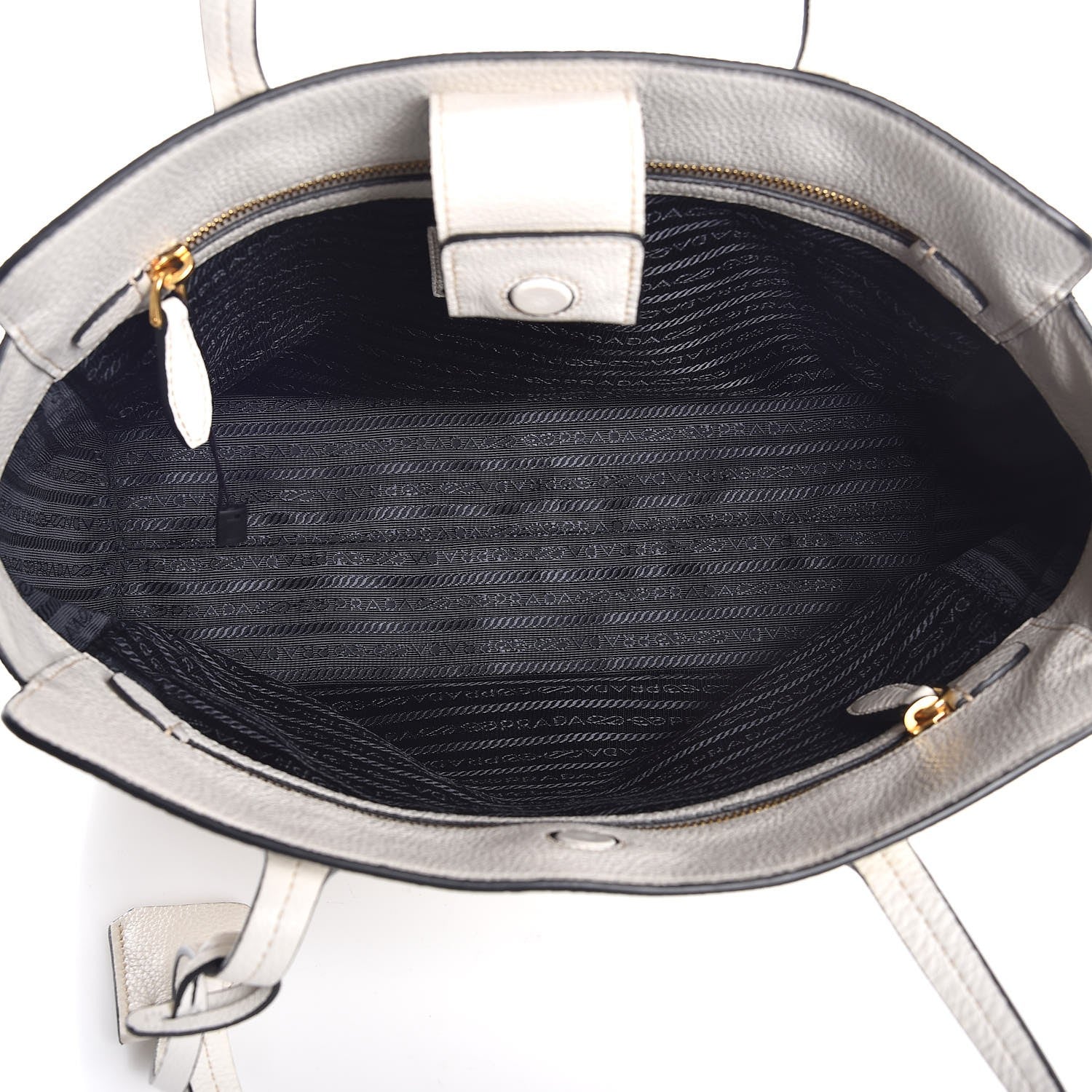 Prada Vitello Daino Shopping Tote Talco 5 of 8