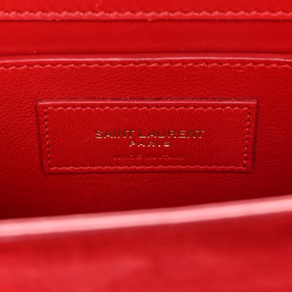 Saint Laurent Suede Small Classic Monogram Kate Tassel Satchel Red 7 of 12