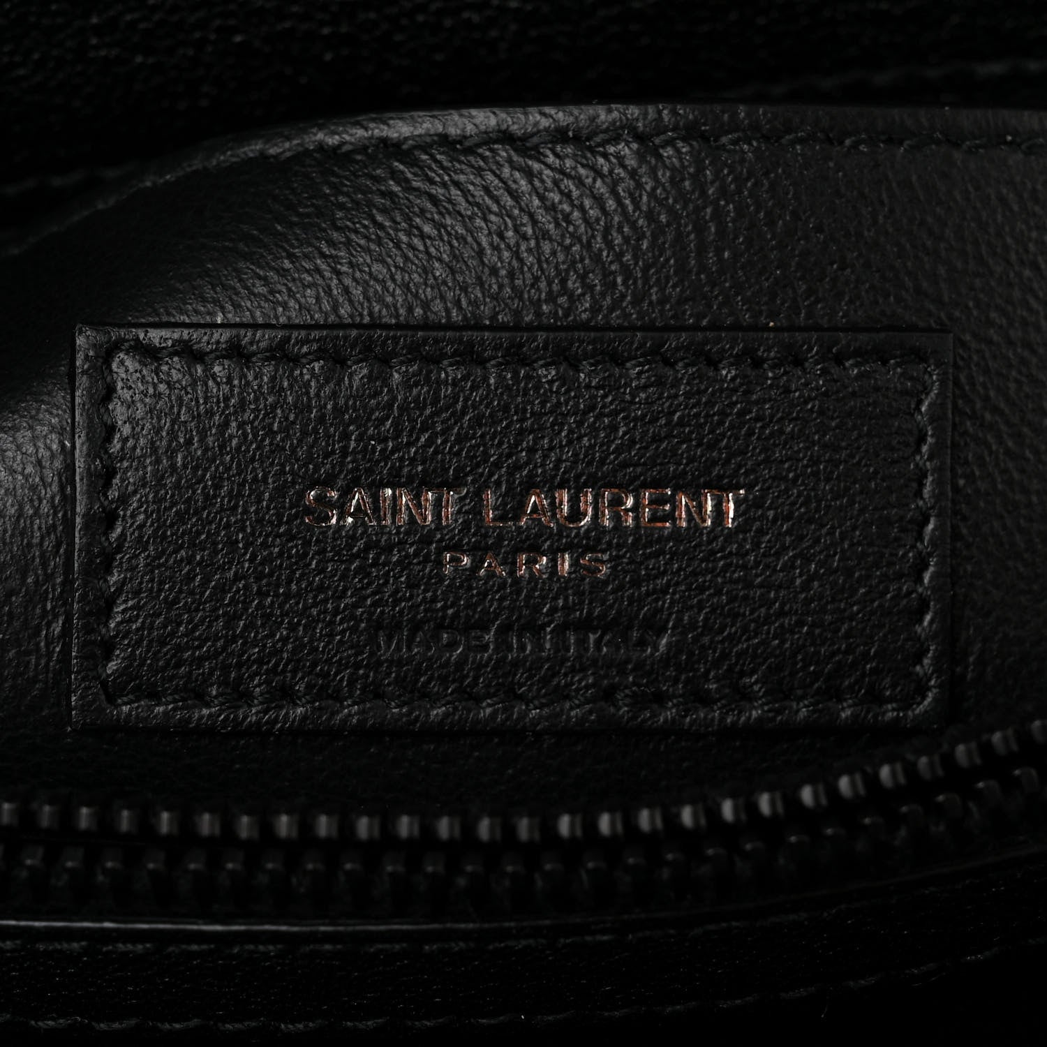 Saint Laurent Sheepskin Matelasse Chevron Monogram Monochrome Medium College Bag Black 6 of 11