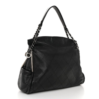 Chanel Lambskin Stitched Medium Ultimate Soft Tote Black 3 of 11