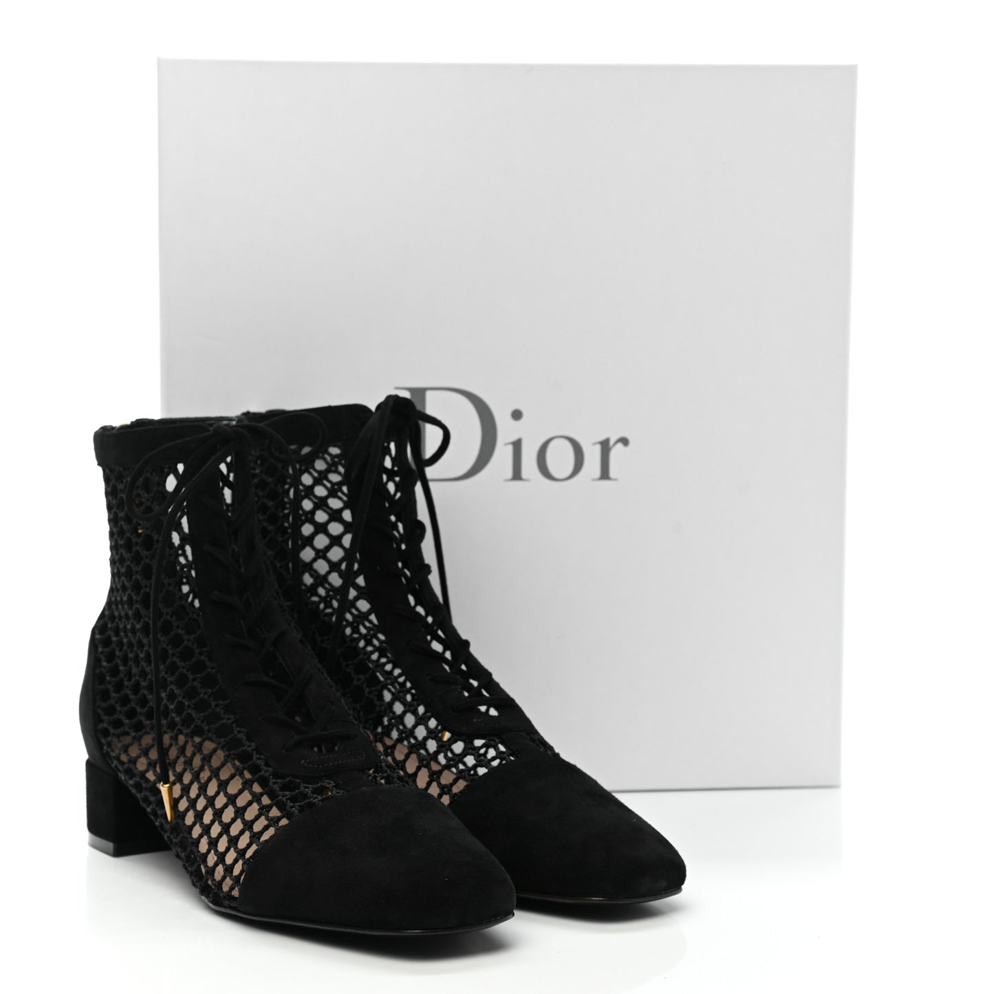Suede Resille Naughtily-D 30mm Ankle Boots 40 Black