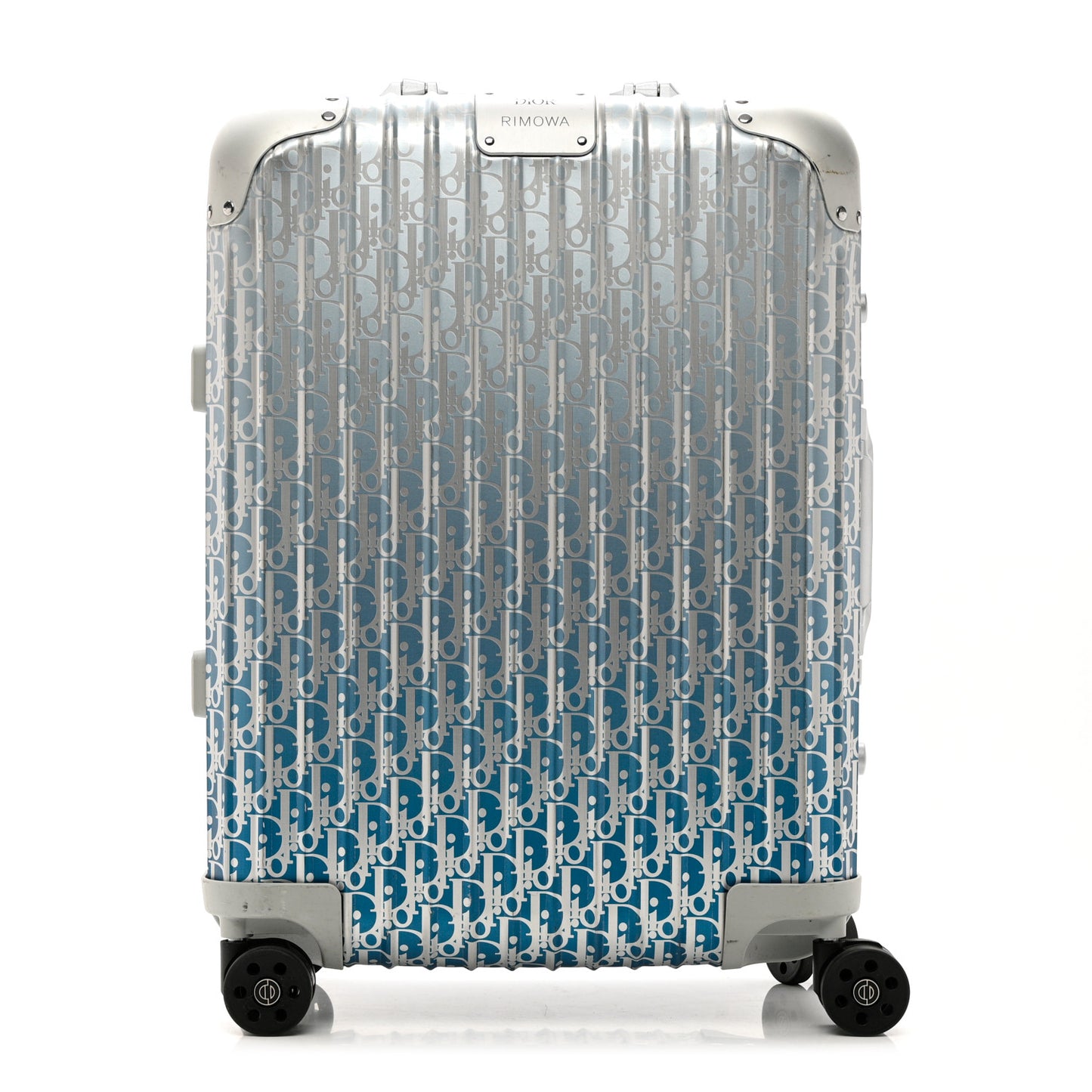 X RIMOWA Aluminum Gradient Cabin Luggage Blue Multi