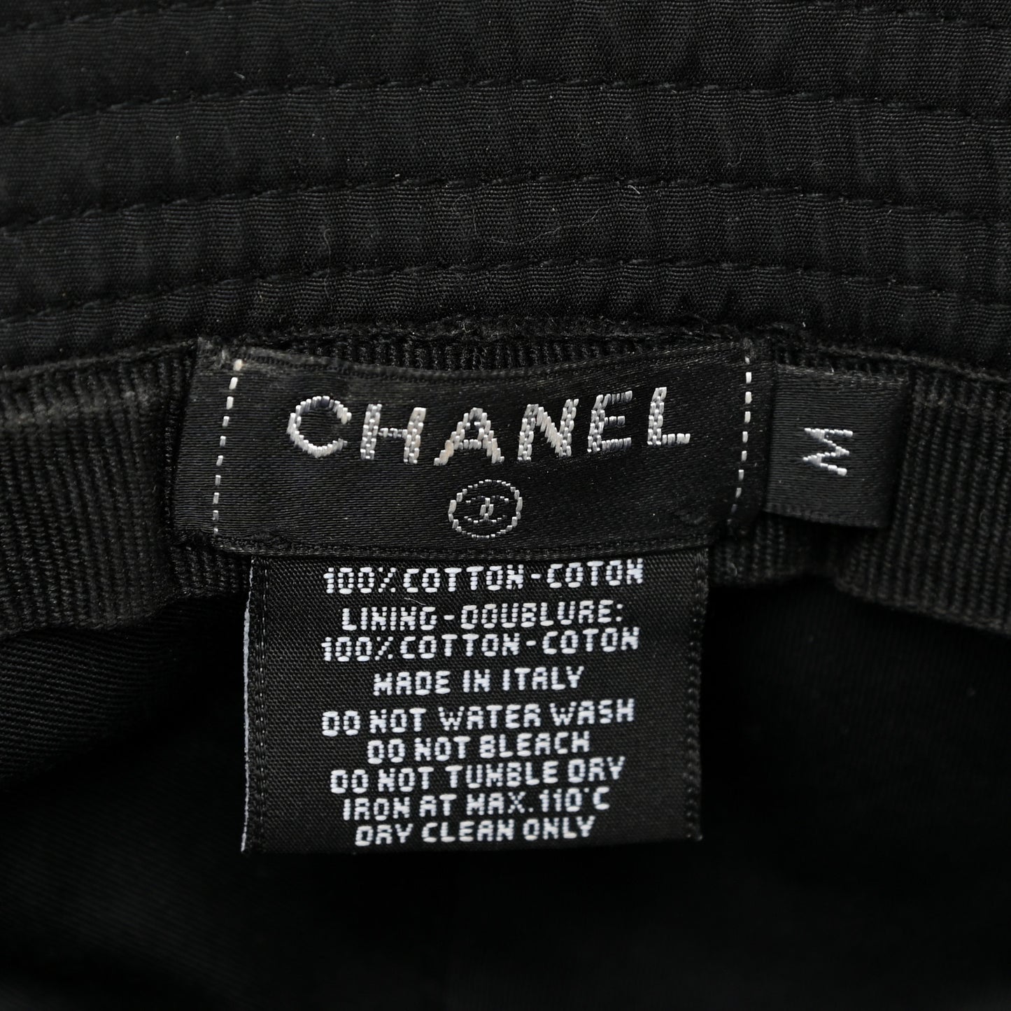 Cotton CC Bucket Hat M Black