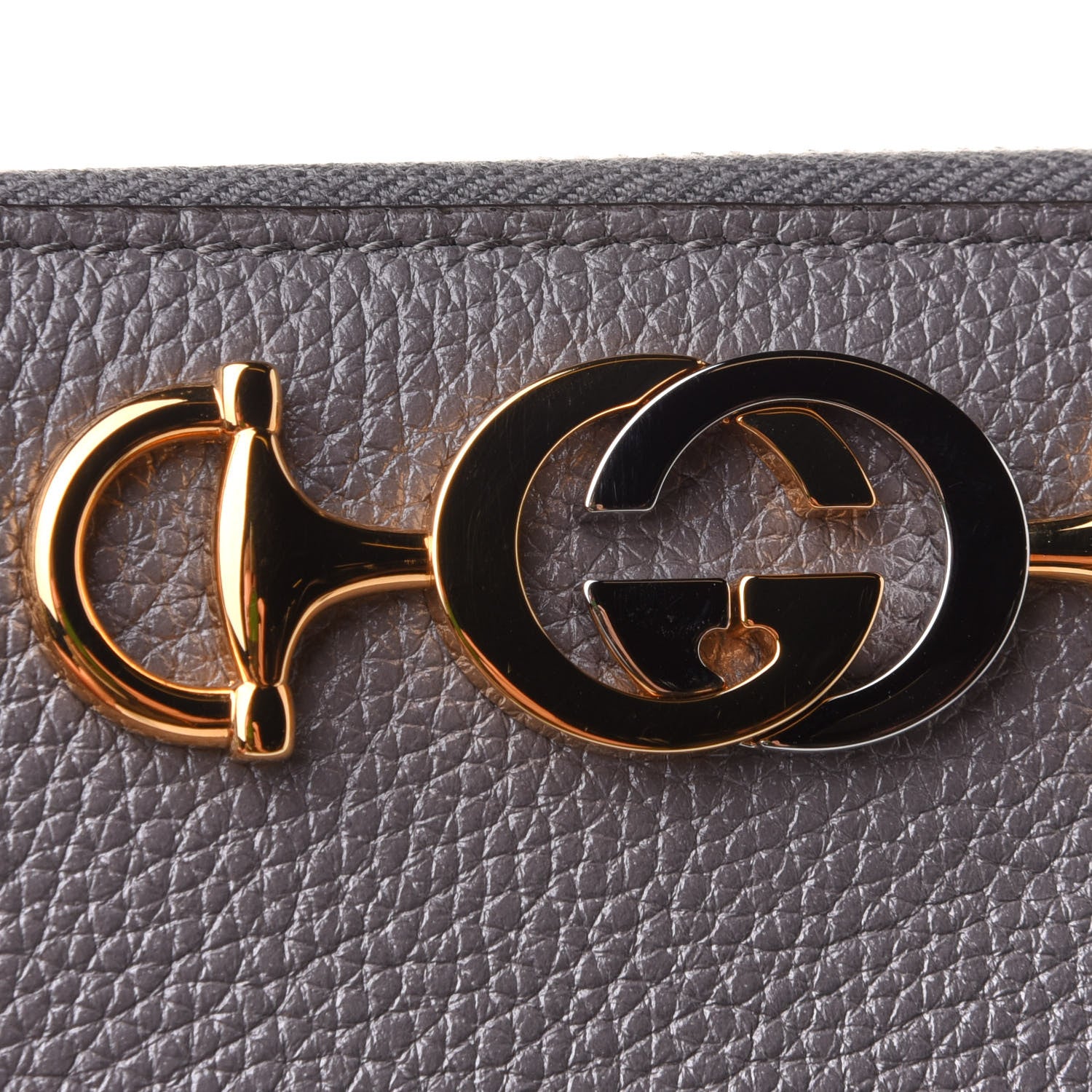 Gucci Grainy Calfskin Zumi Zip Around Wallet Dusty Grey 9 of 11