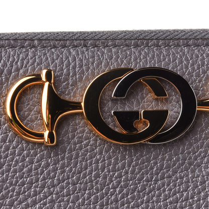 Gucci Grainy Calfskin Zumi Zip Around Wallet Dusty Grey 9 of 11