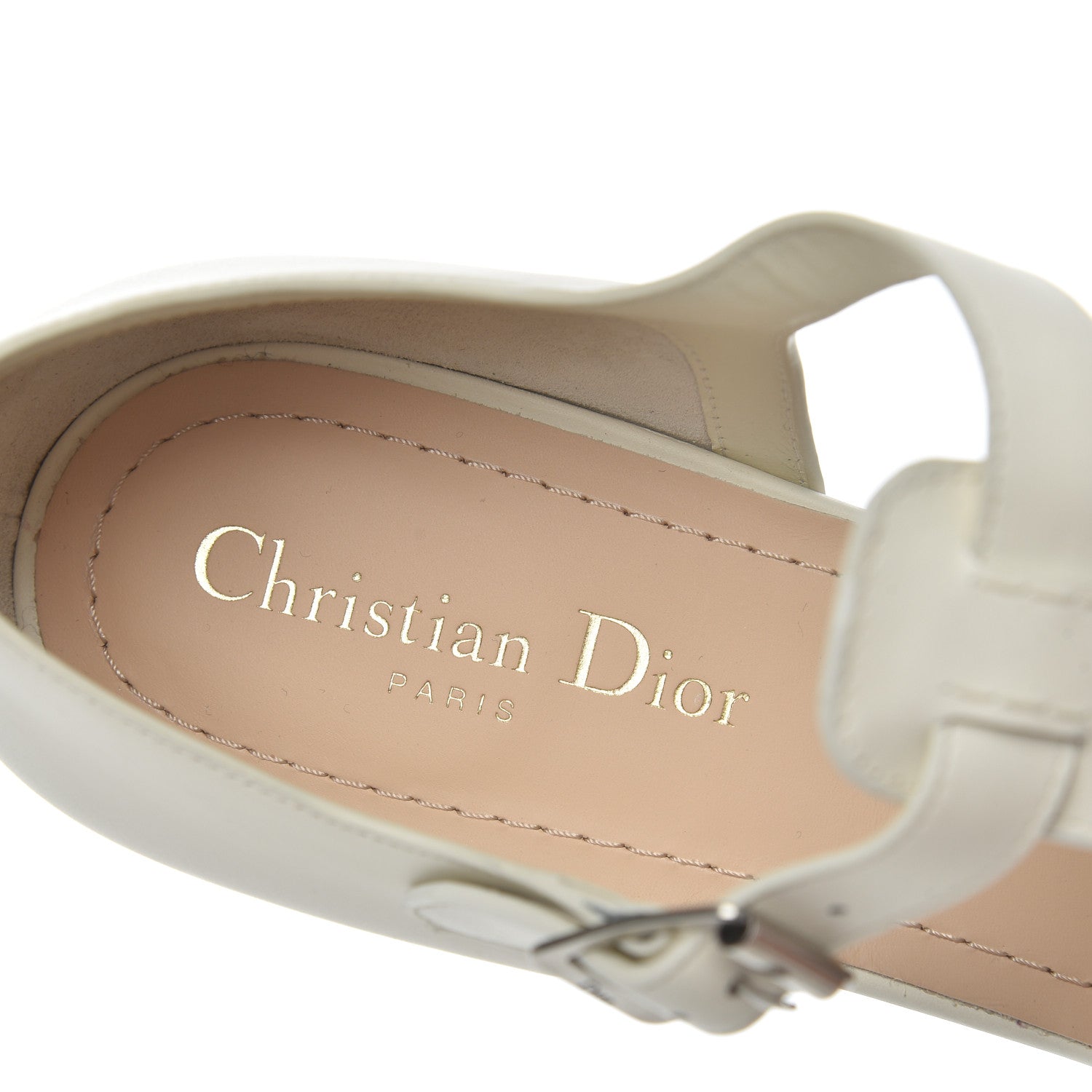 Christian Dior Calfskin Sauvage Ballerina Flat 40 Ivory 6 of 16