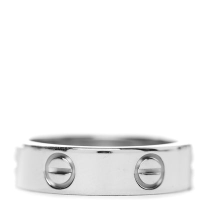 Cartier 18K White Gold 5.5mm LOVE Ring 55 7.25 3 of 4