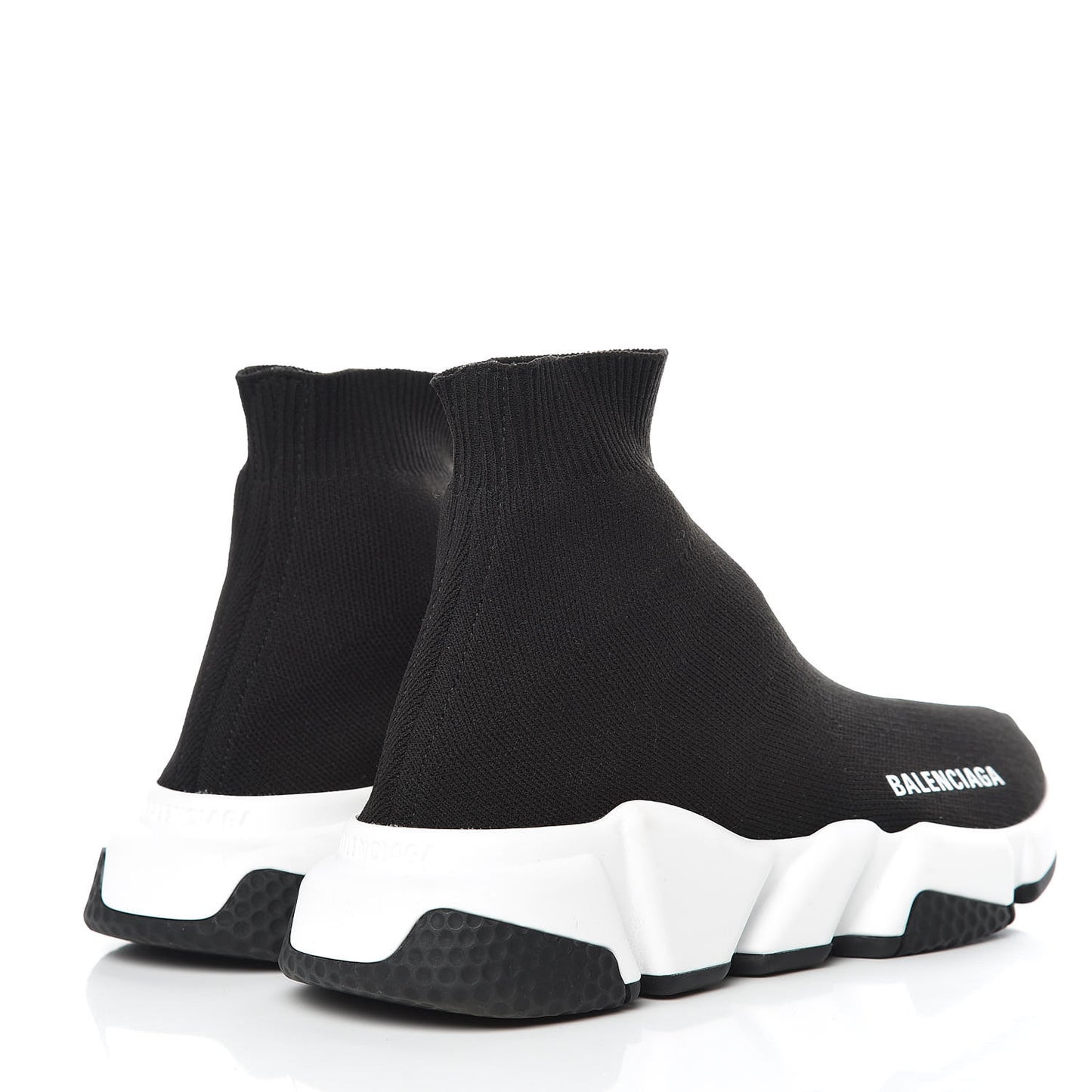 Neoprene Knit Womens Speed Sneakers 35 Black White