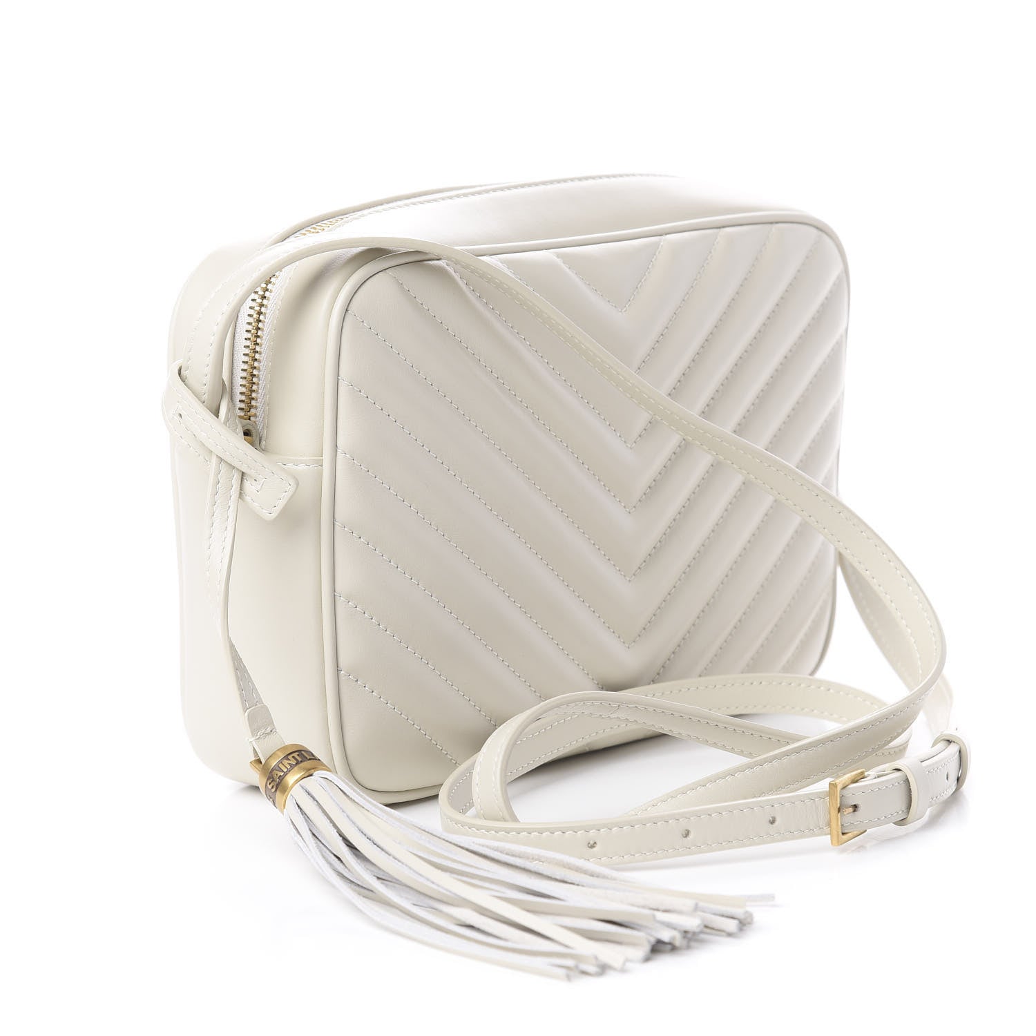 Saint Laurent Calfskin Matelasse Monogram Lou Camera Bag Crema Soft 4 of 13