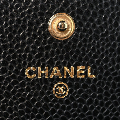 Chanel Caviar Quilted Large Gusset Flap Wallet Black 6 of 9