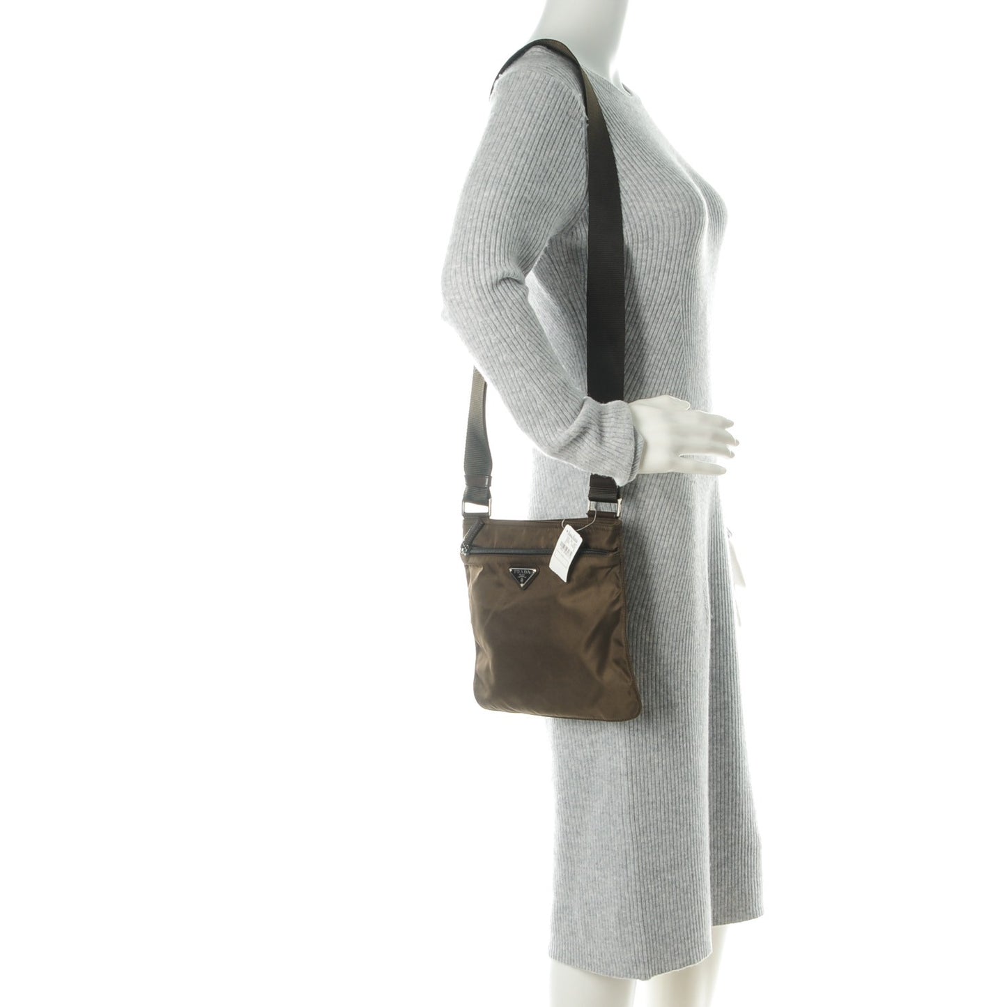 Nylon Vela Sport Flat Messenger Bag Bruciato