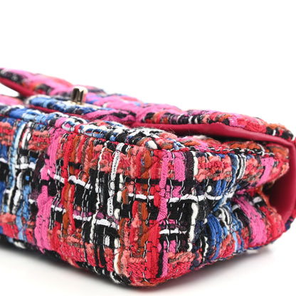 Chanel Tweed Quilted Mini Rectangular Flap Red Pink Black 9 of 9