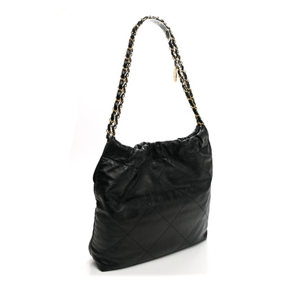 Chanel Shiny Calfskin Quilted Small Chanel 22 Black 4 of 11