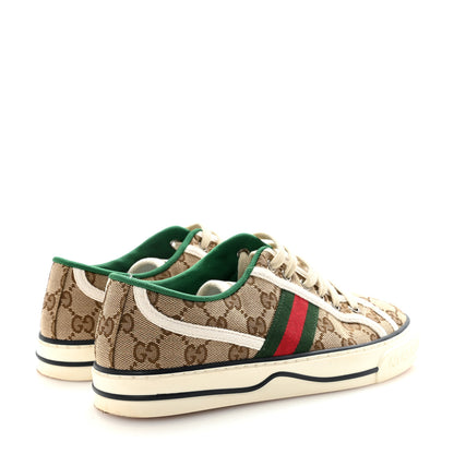 Gucci GG Monogram Web Womens 1977 Tennis Sneakers 35.5 Beige Ebony Mystic White 38 Beige Ebony Mystic White 5 of 8