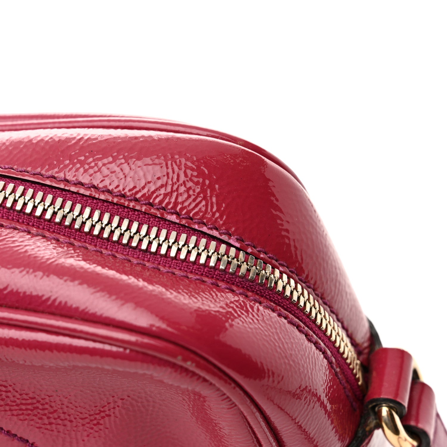 Gucci Soft Patent Small Soho Disco Bag Bright Bougainvillea 17 of 18