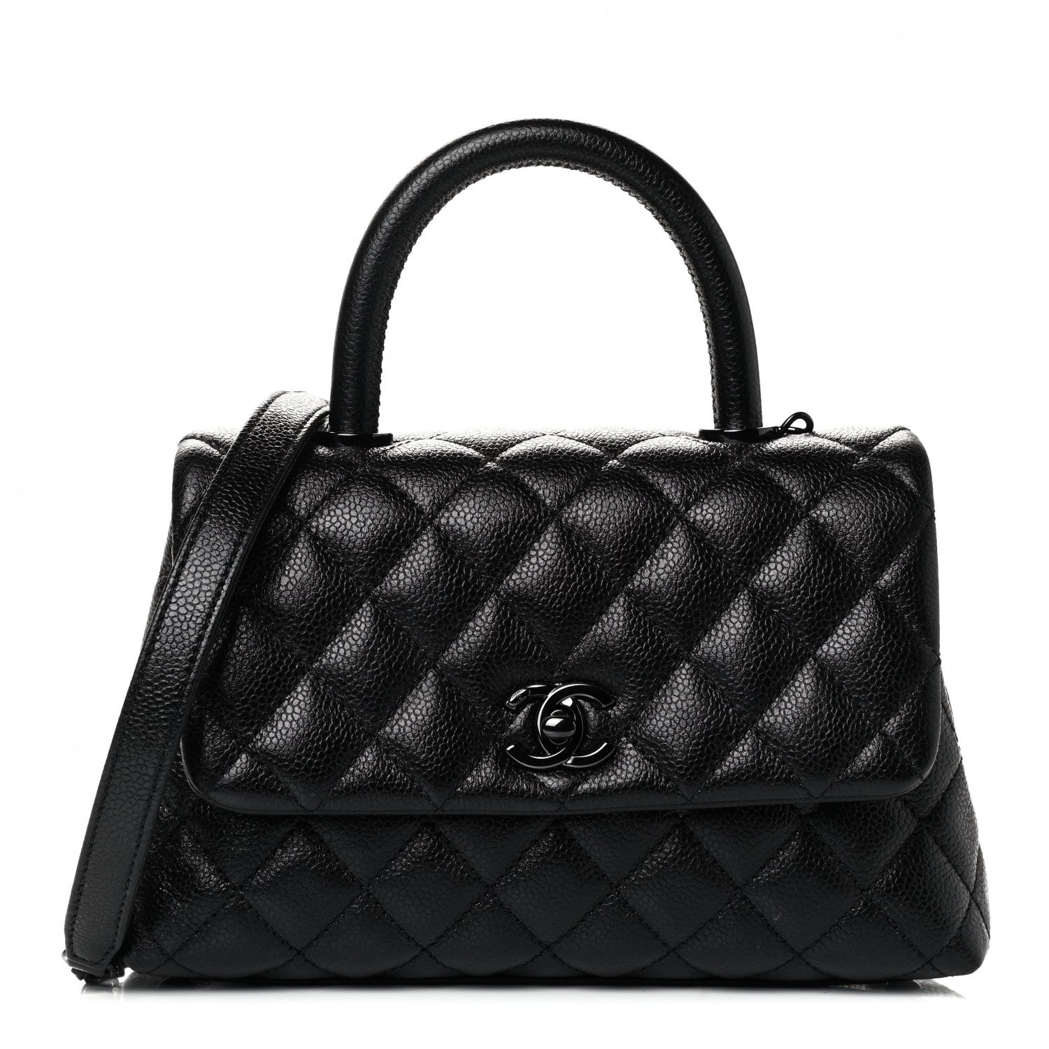 Chanel Caviar Quilted Mini Coco Handle Flap So Black 1 of 4