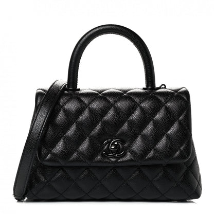 Chanel Caviar Quilted Mini Coco Handle Flap So Black 1 of 4