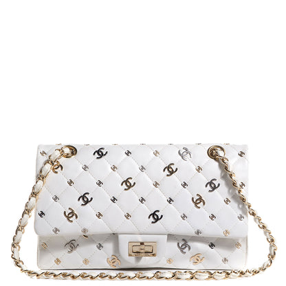 Chanel Calfskin CC Punk 2.55 Reissue 225 Flap White 1 of 9