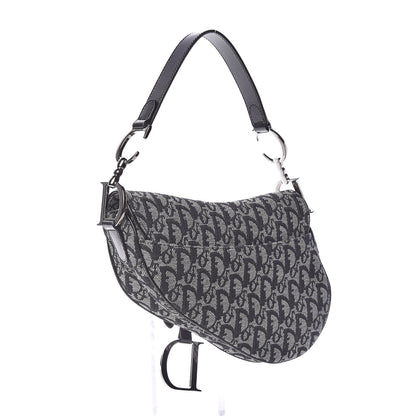 Christian Dior Monogram Saddle Bag Black 3 of 10