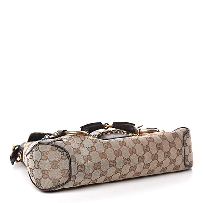 Gucci Monogram Horsebit Chain Flap Shoulder Bag Brown 4 of 10