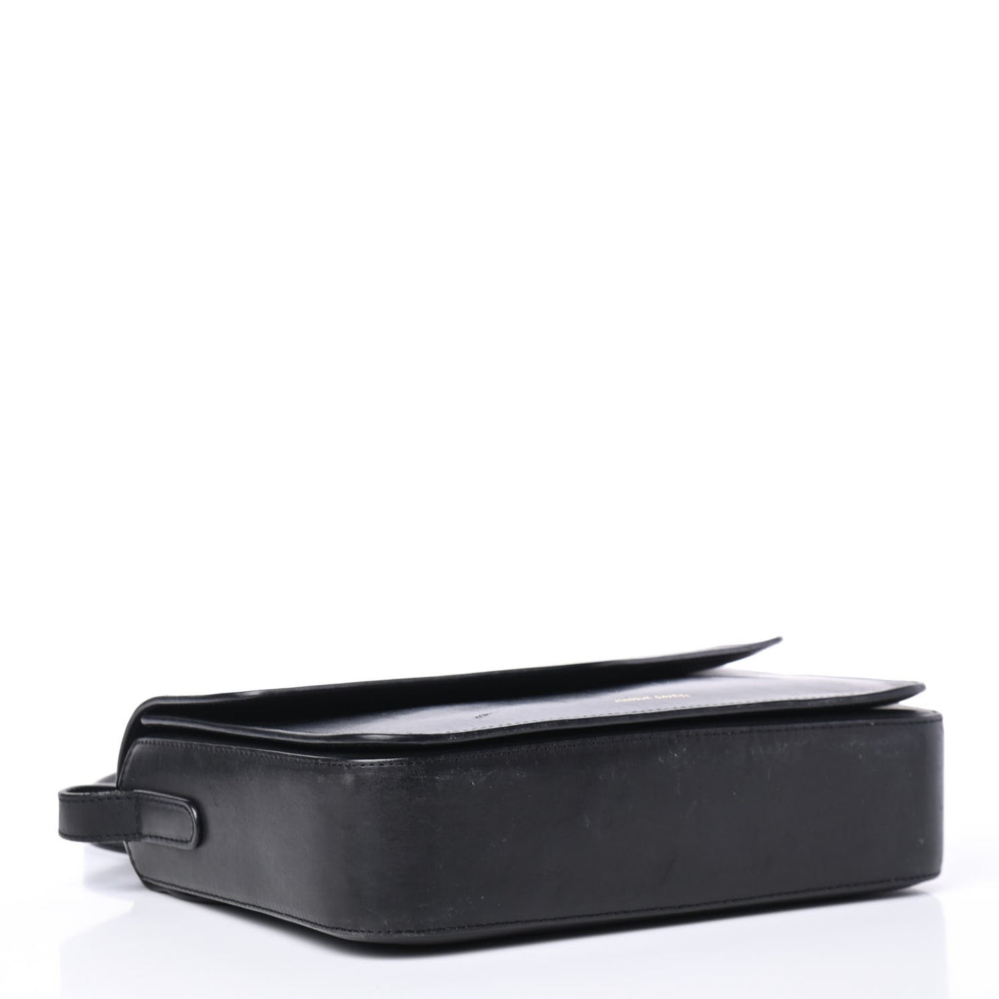 Calfskin Envelope Flap Crossbody Bag Black