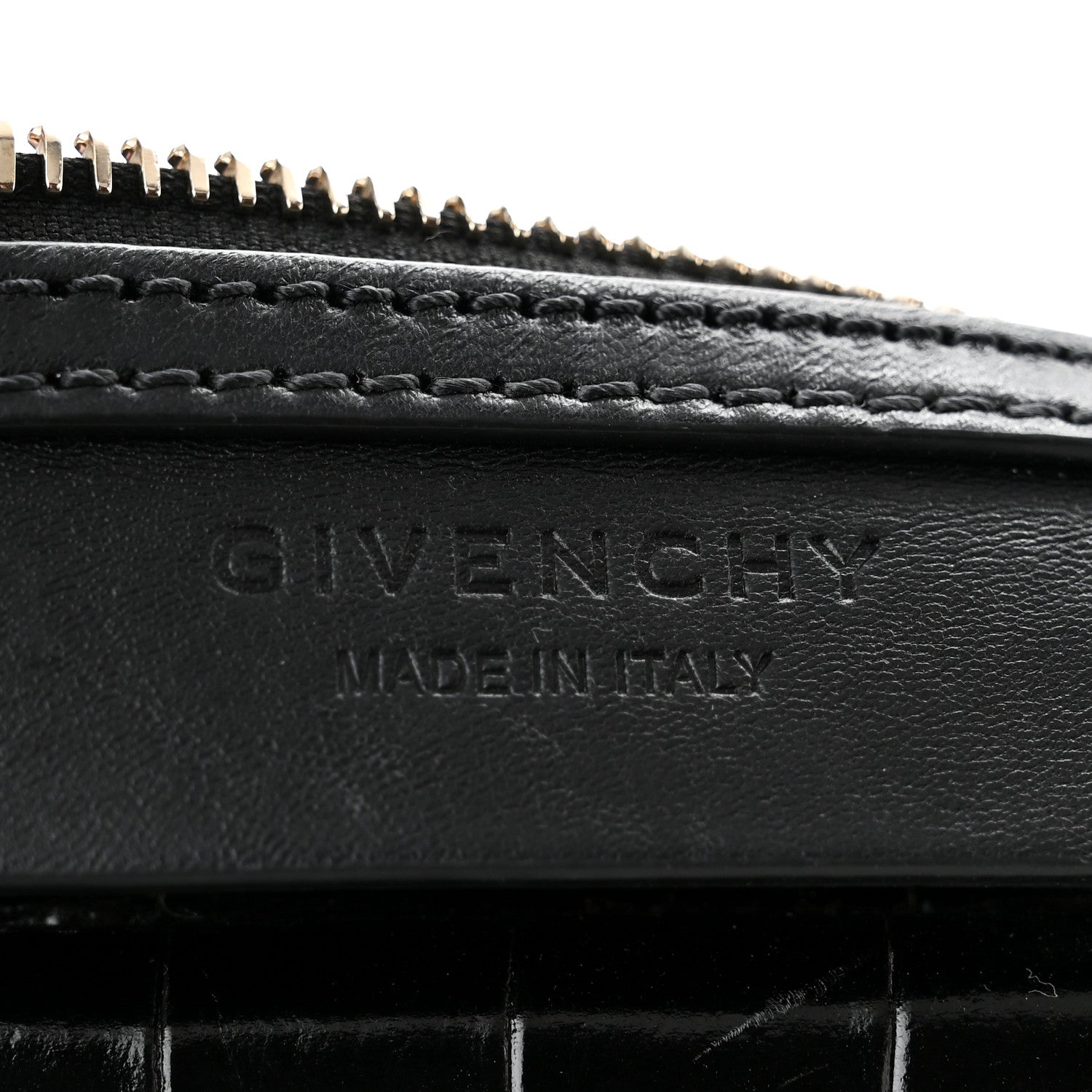 Givenchy Calfskin Crocodile Embossed Small Antigona Black 6 of 11