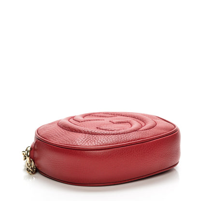 Gucci Pebbled Calfskin Mini Soho Chain Bag Tabasco Red 4 of 7